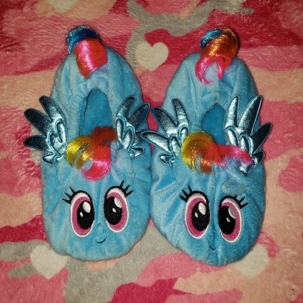 New MLP Rainbow Dash Slippers Sz S/M